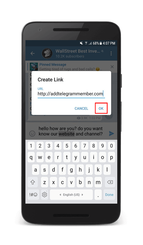 Insert URL