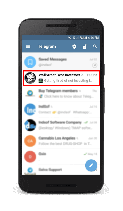 Open Telegram app