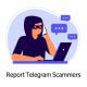 الإبلاغ عن احتيال Telegram