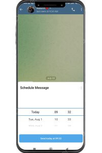 scheduling a message in Telegram